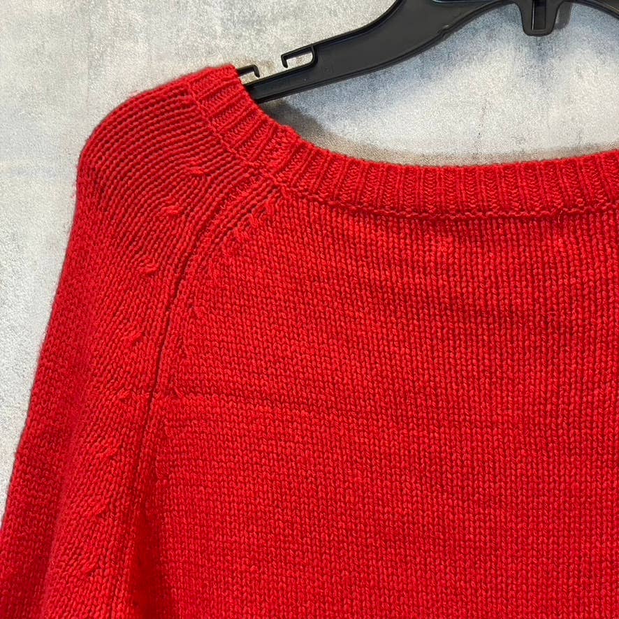 BB DAKOTA By Steve Madden Women's Crimson Red Crewneck Knit Sweater Dress SZ M