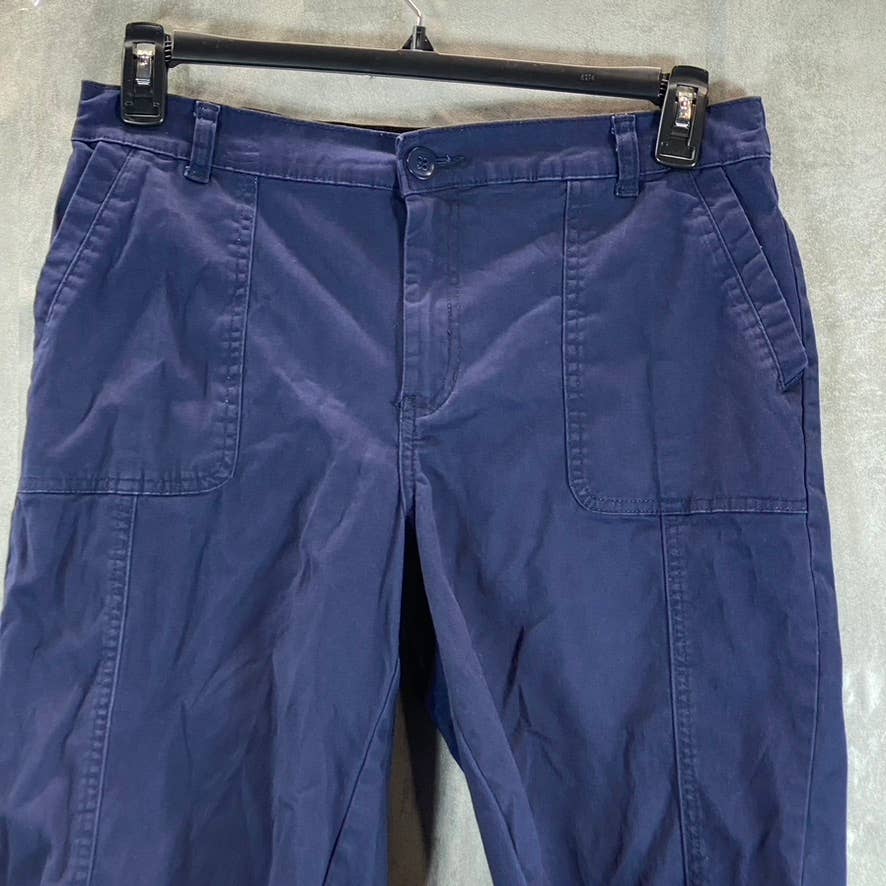KAREN SCOTT Women's Navy Mid-Rise Bermuda Pull-On Shorts SZ 8