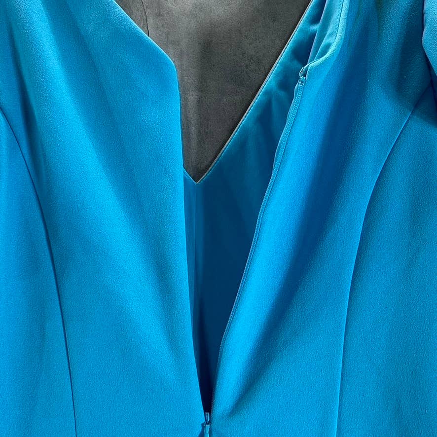 RACHEL RACHEL ROY Women's Shore Blue Ruffled-Sleeve Pocket Cropped Jumpsuit SZ L