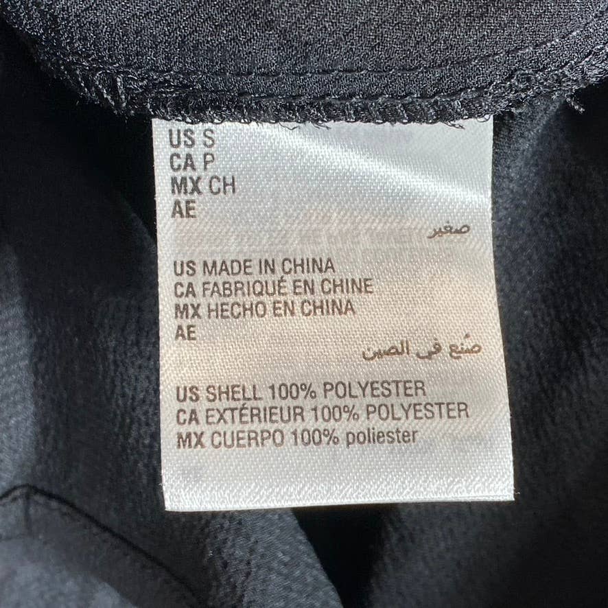 ALFANI Women's Black Button-Front Long-Sleeve Point-Collar Top SZ S