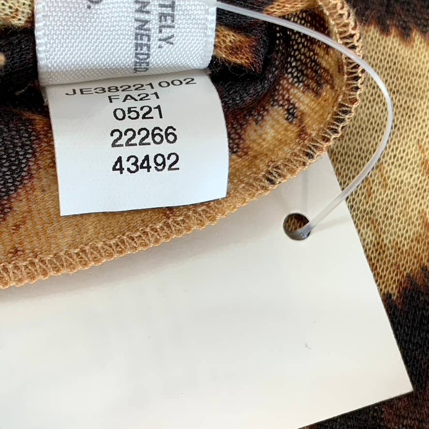 JENNI Women's Taupe Chetah-Print On Repeat Jersey Wrap Scarf SZ OS