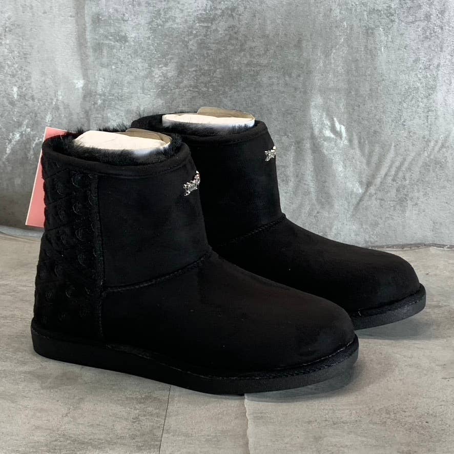 JUICY COUTURE Women's Black Micro Memory Foam Kave Winter Pull-On Ankle Boot SZ7