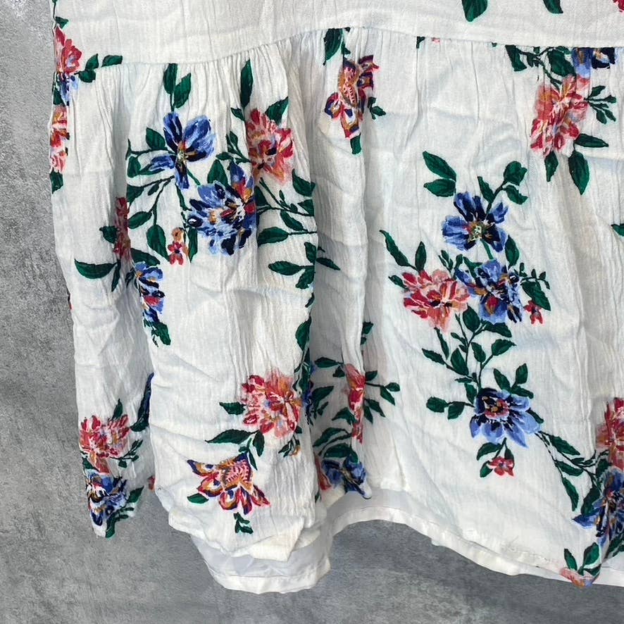 JACK By DD DAKOTA Women's Ivory Floral Print V-Neck Sleeveless Mini Sundress SZ S
