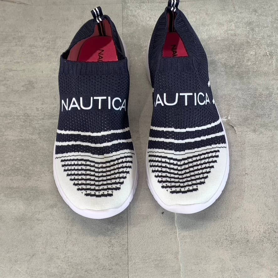 NAUTICA Women's Navy Mesh Fabric Addin Round-Toe Slip-On Joggers SZ 7.5