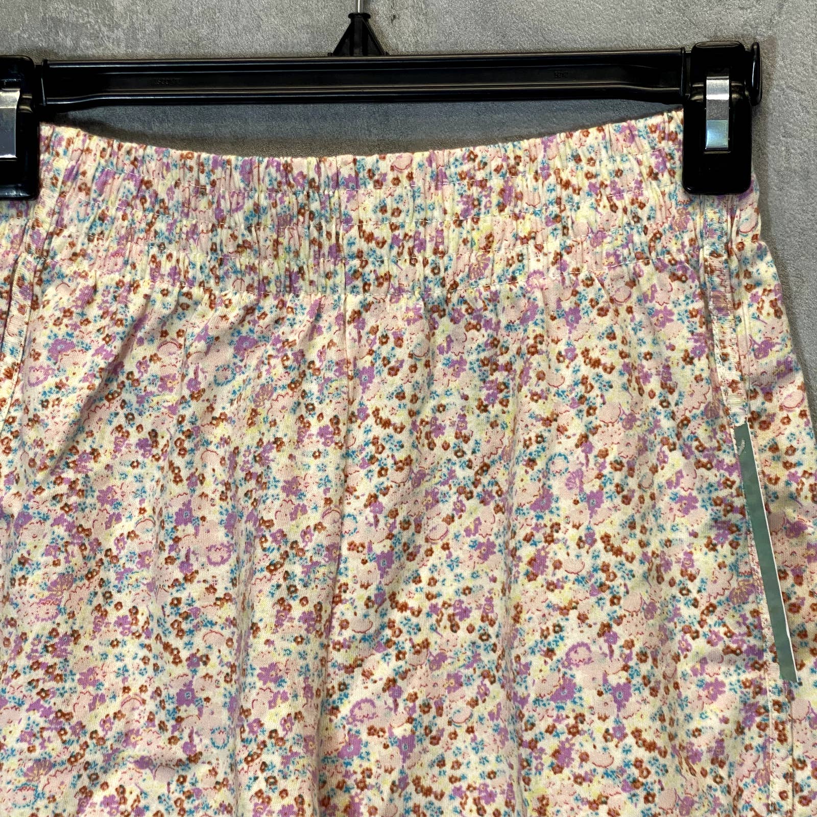 ABOUND Pink-Ivory Maeisy Ditsy Dolphin Hem Elastic Waist Pull-On Shorts SZ XXS