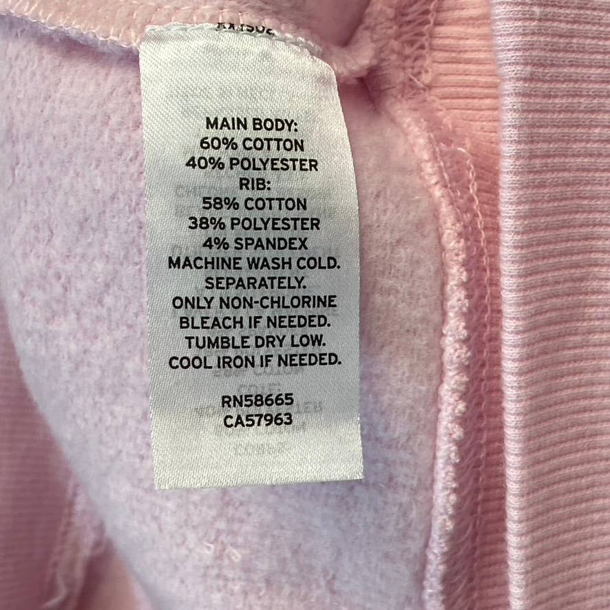 ABOUND Women's Pink Strawberry Embossed Crewneck Raglan Long Sleeve Sweater SZ XXS