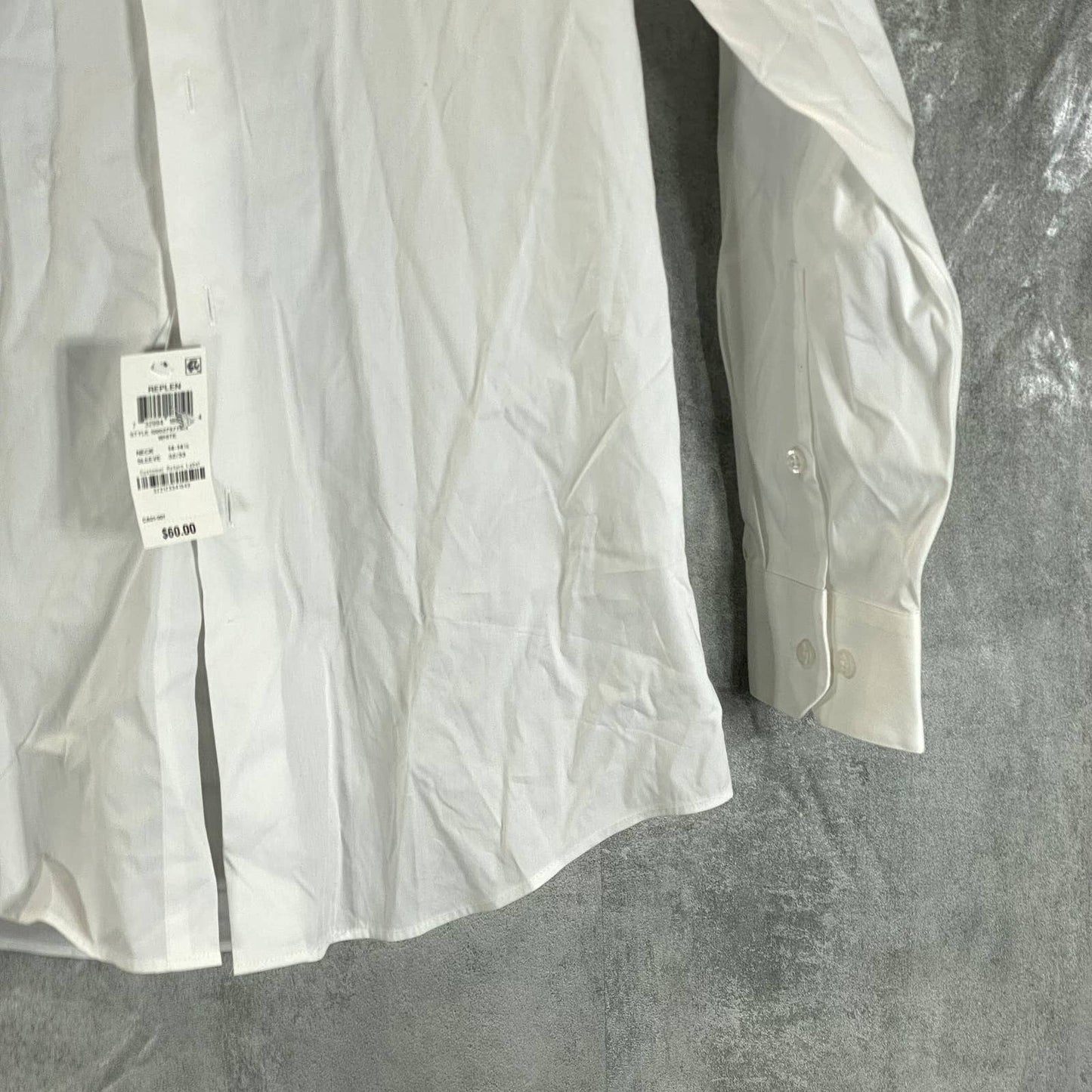ALFANI AlfaTech Men's White Solid Regular-Fit Dress Shirt SZ S(14-14.5 32/33)