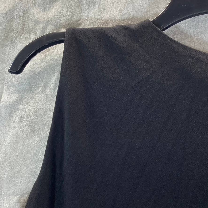 ALFANI Women's Deep Black Scoop-Neck Overlay Tank Top SZ M
