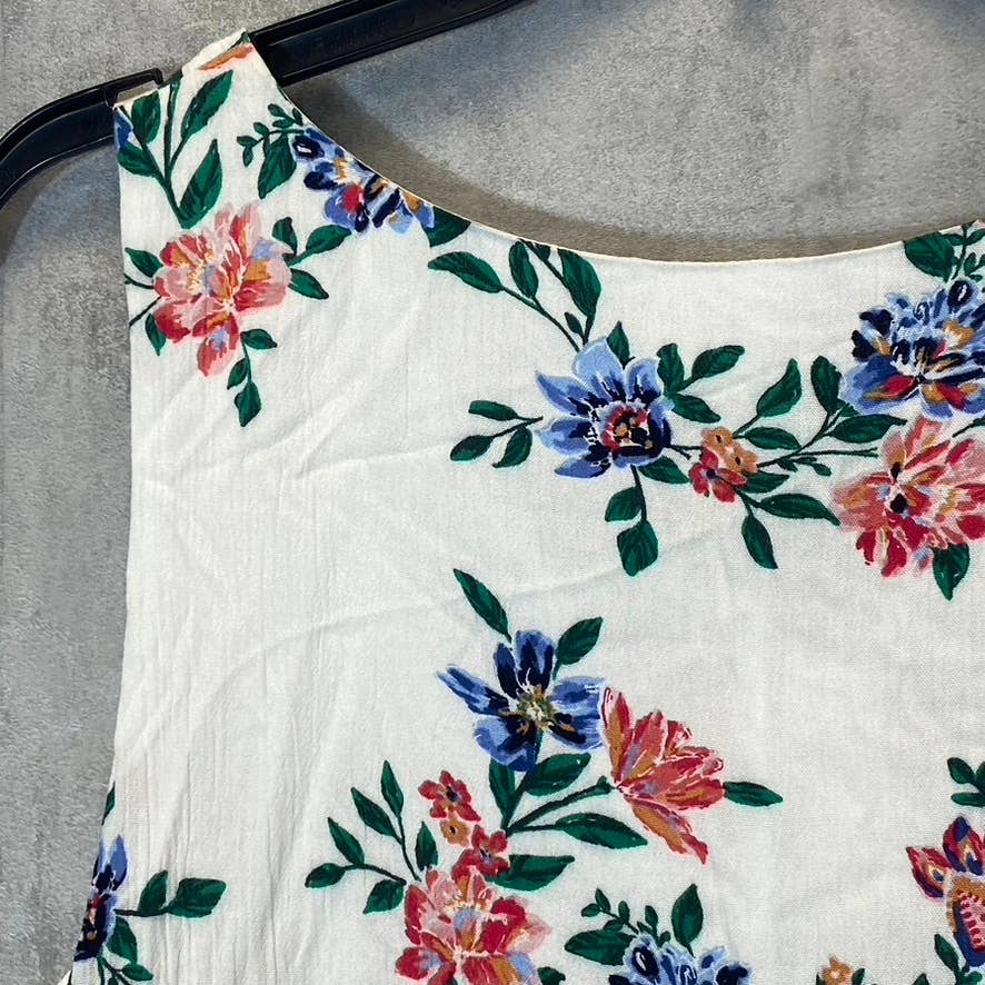 JACK By DD DAKOTA Women's Ivory Floral Print V-Neck Sleeveless Mini Sundress SZ S