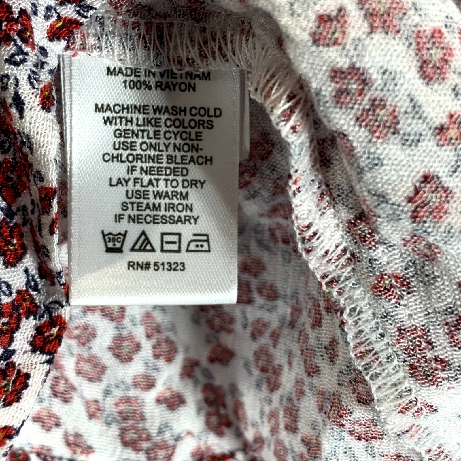 1.STATE Women's Peplum Ditsy Floral-Print Crewneck Short Sleeve Peplum Top SZ XS