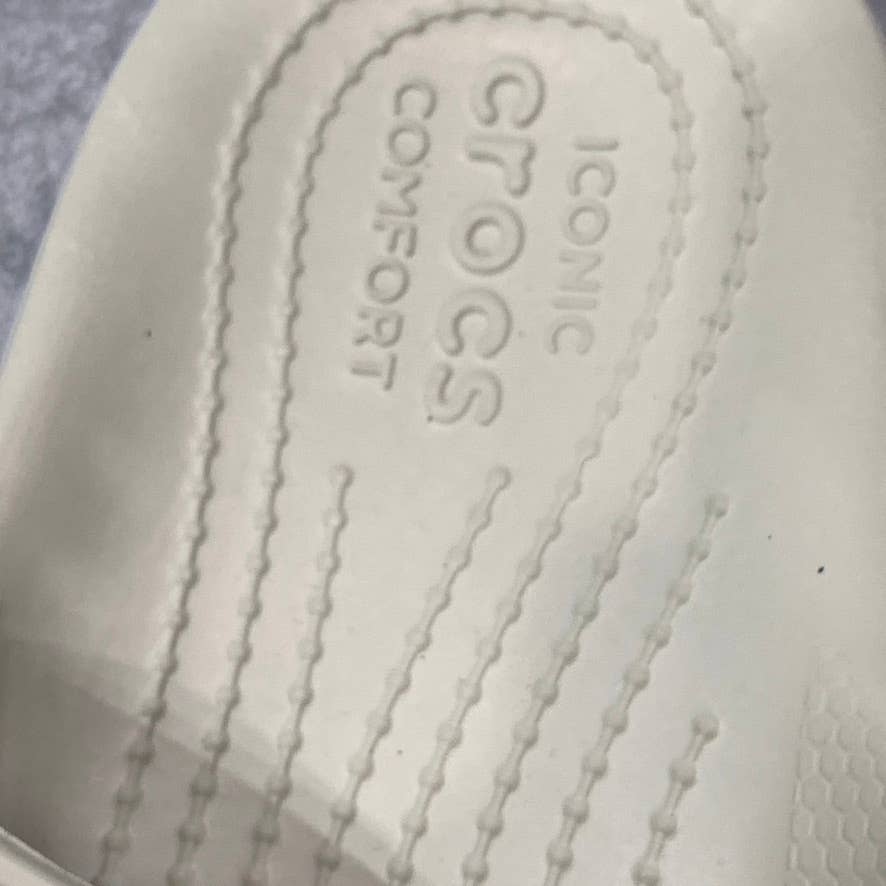 CROCS Iconic Comfort Unisex Adult Bone Classic Double-Strap Slide Sandal SZM7/W9