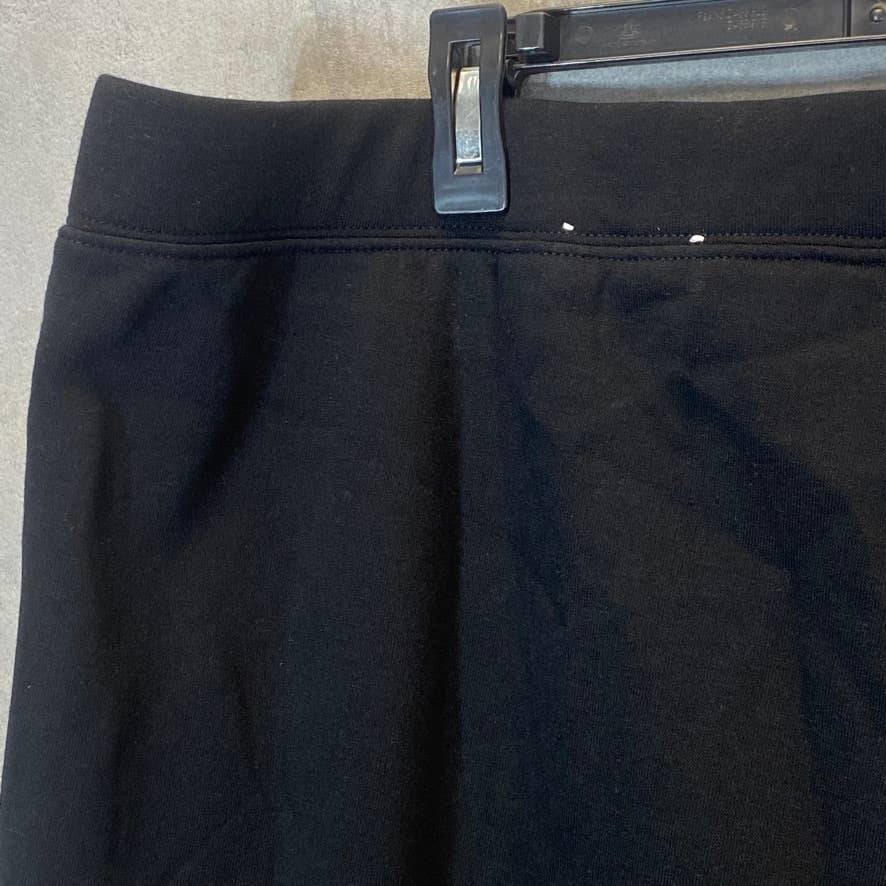 KAREN SCOTT Sport Women's Plus Size Black High-Rise Pull-On Fleece Sweatpants SZ 2X