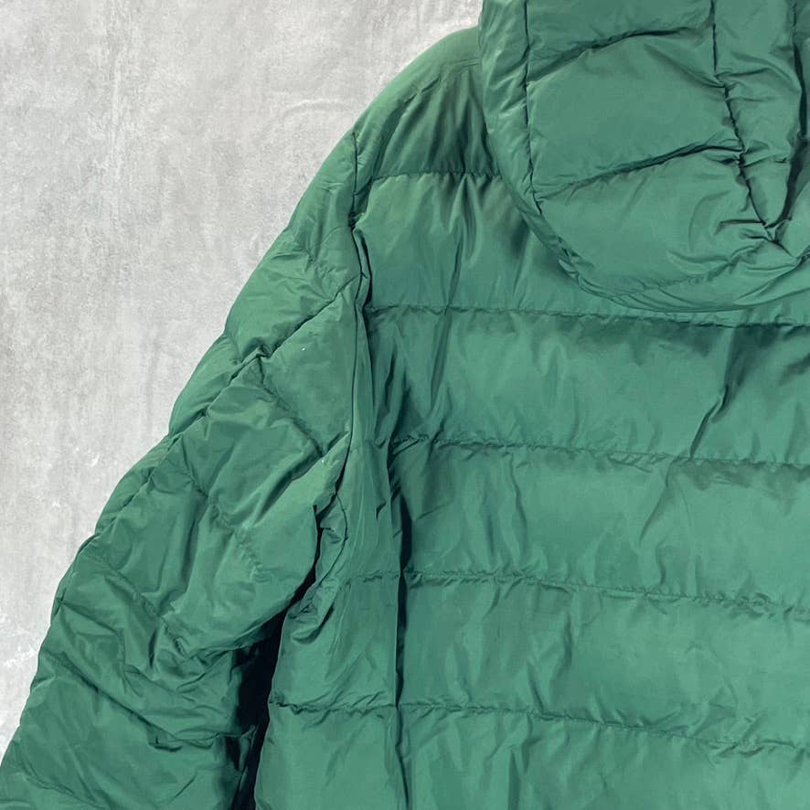 MICHAEL KORS Men's Dark Green Hooded Puffer Full-Zip Jacket SZ XL