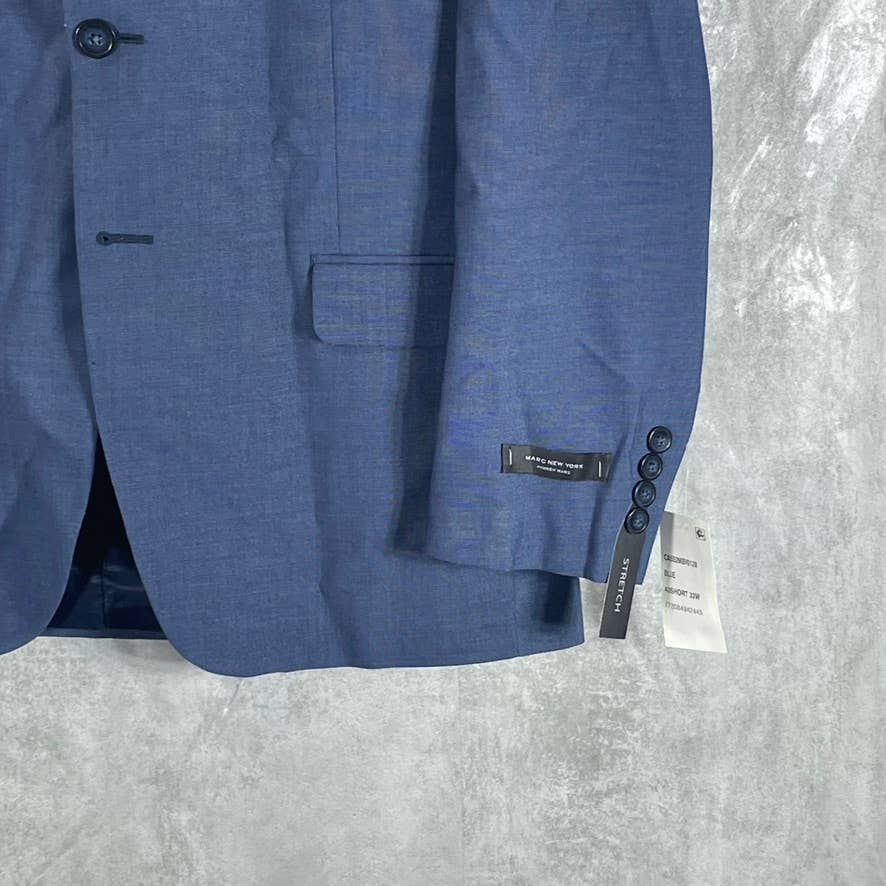 MARC NEW YORK Men's Blue Short Modern-Fit Two-Button Suit Jacket SZ 40S