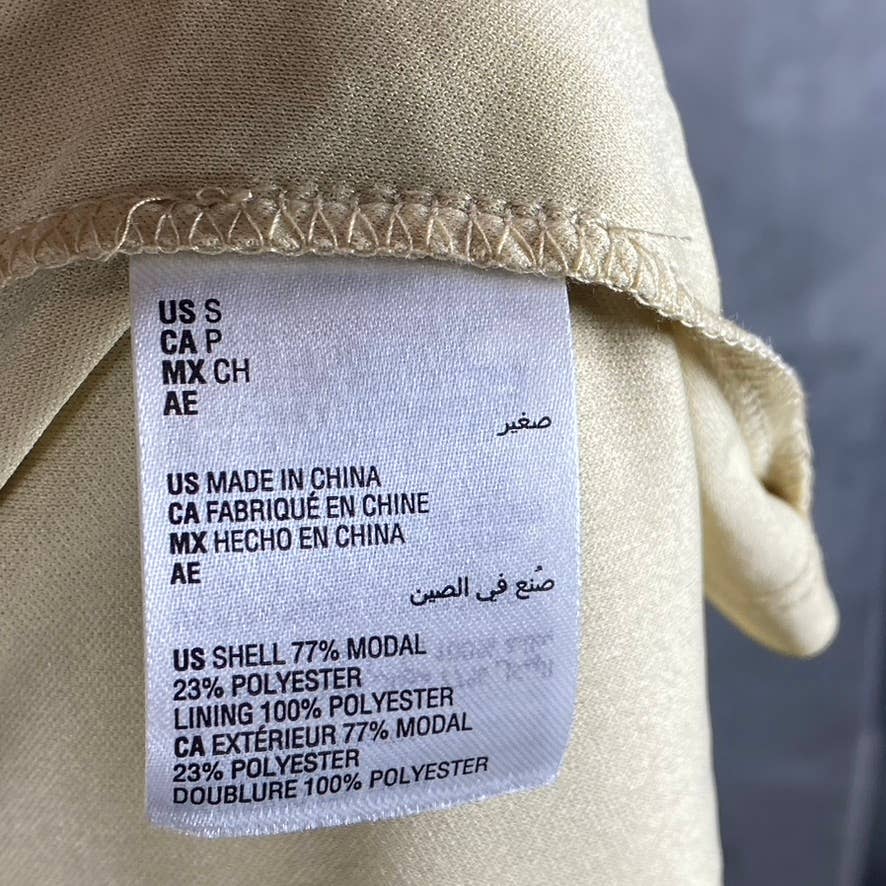 BAR III NICOLE WILLIAMS ENGLISH Women's Beige/Khaki Y-strap Halter Dress SZ S