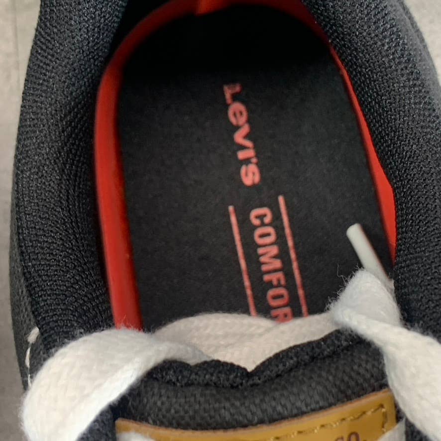 LEVI'S Women's Black/White Naya Court Canvas Ultra Suede Skate Sneakers SZ 8