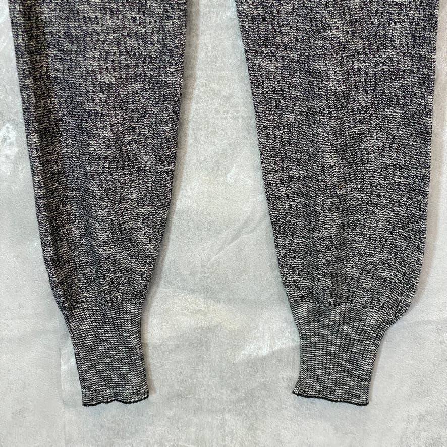 ABOUND Women's Black Stripe Marl Knit Lightweight Pull-On Joggers SZ M