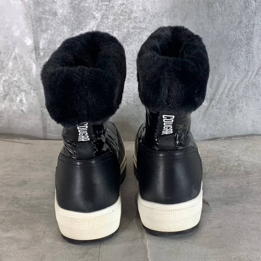 COUGAR Women's Black Wizard Nylon Waterproof Primaloft Pull-On Snow Boots SZ 8