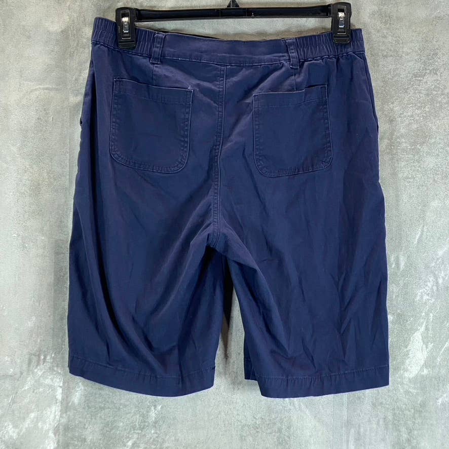 KAREN SCOTT Women's Navy Mid-Rise Bermuda Pull-On Shorts SZ 8