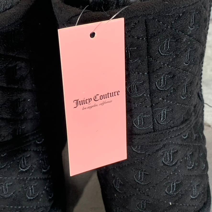 JUICY COUTURE Women's Black Micro Memory Foam Kave Winter Pull-On Ankle Boot SZ7