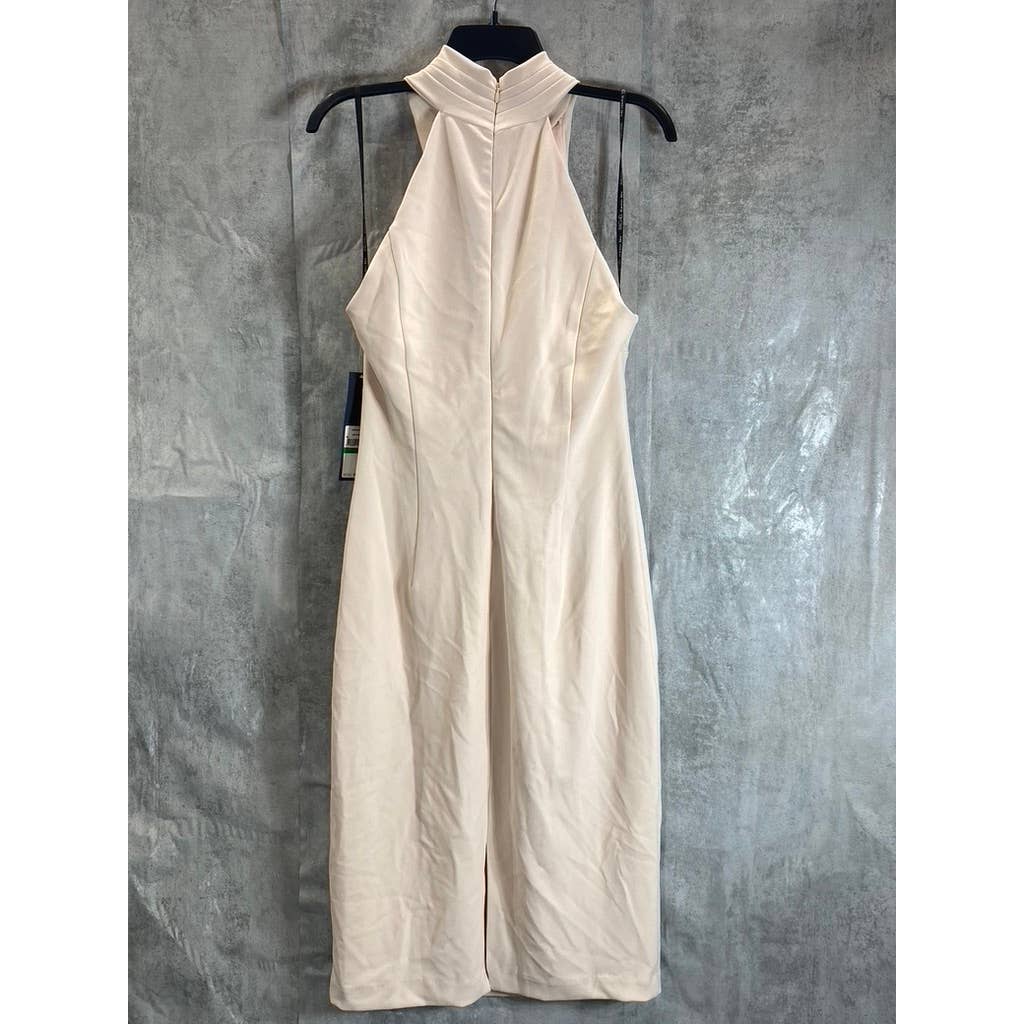 RACHEL RACHEL ROY Women's Light Pink Halter Knee-Length Sheath Dress SZ L