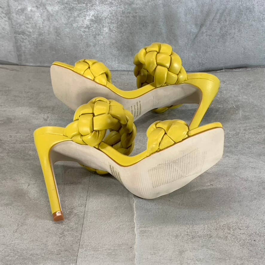 STEVE MADDEN Women's Citron Kenley Braided Square-Toe Stiletto Sandals SZ 6.5