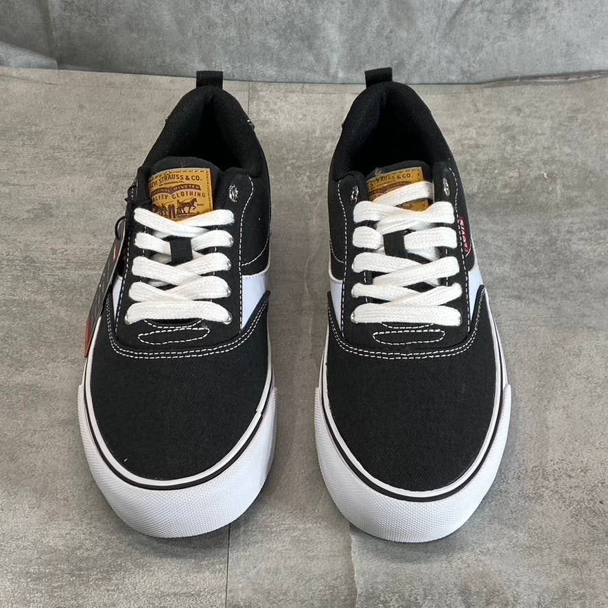 LEVI'S Women's Black/White Naya Court Canvas Ultra Suede Skate Sneakers SZ 8