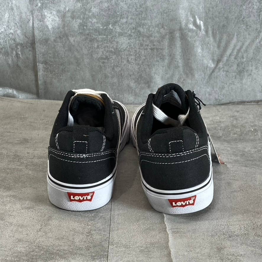 LEVI'S Women's Black/White Naya Court Canvas Ultra Suede Skate Sneakers SZ 8