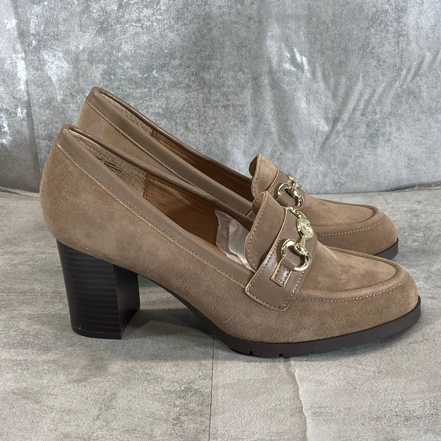 GIANI BERNINI Women's Mushroom Suede Porshaa Round-Toe Loafer Dress Pumps SZ 9