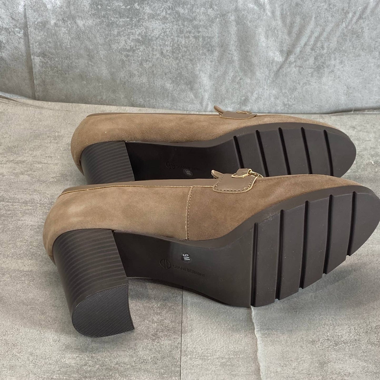 GIANI BERNINI Women's Mushroom Suede Porshaa Round-Toe Loafer Dress Pumps SZ 9