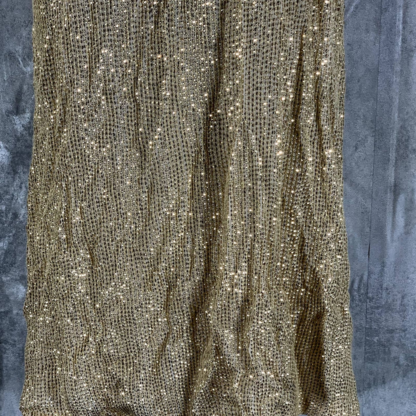 MLV Women's Gold Sequin Carmen V-Neck Adjustable-Straps Mini Dress SZ S