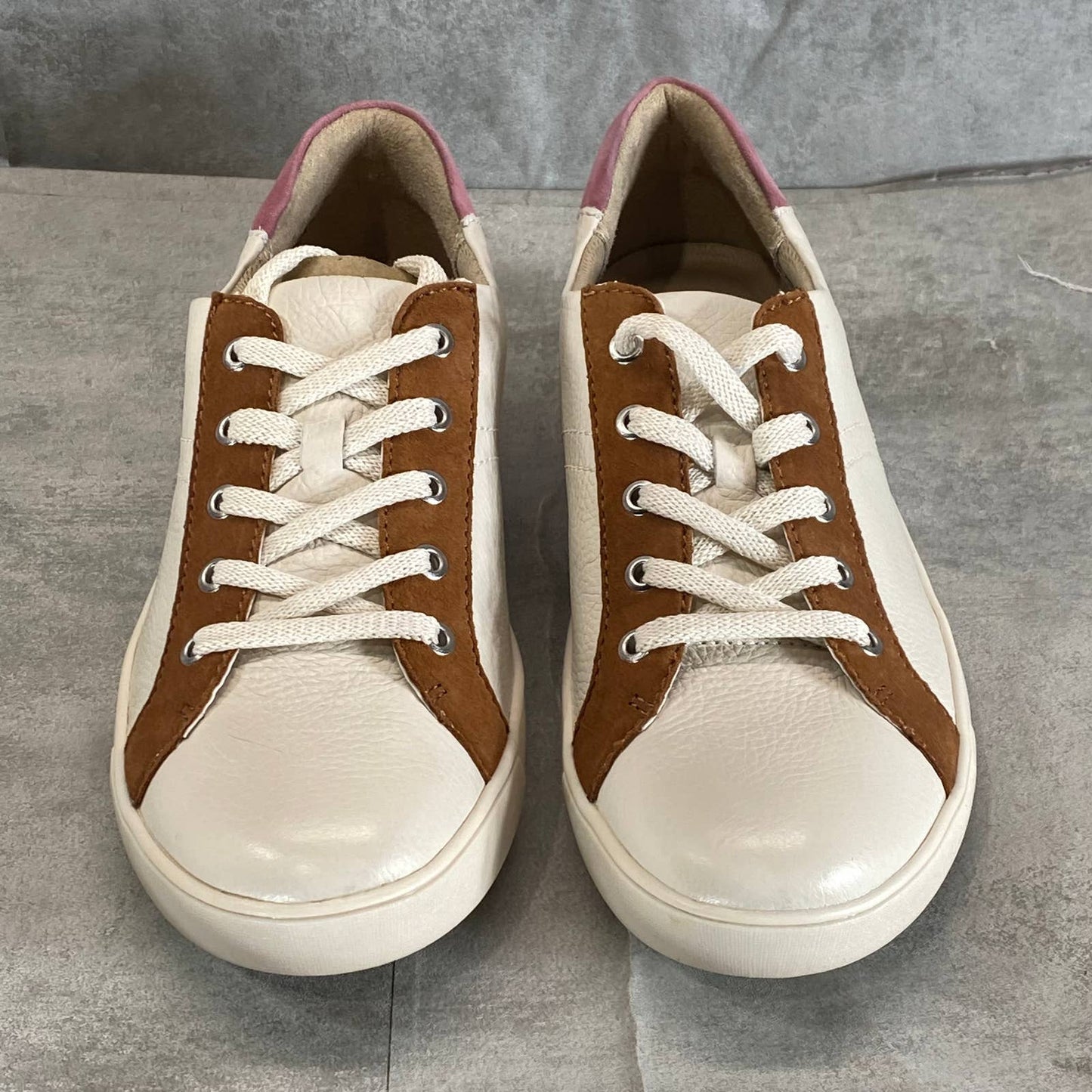 NATURALIZER Women's Wide Satin Pearl Leather Morrison Lace-Up Sneakers SZ 11W