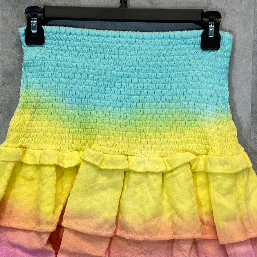 CECILIE COPENHAGEN Women's Tie-Dye Nola Smocked Layered Mini Skirt SZ XS
