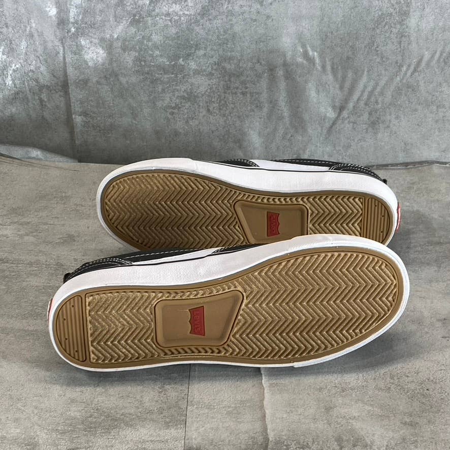 LEVI'S Women's Black/White Naya Court Canvas Ultra Suede Skate Sneakers SZ 8