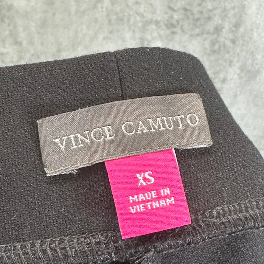 VINCE CAMUTO Women's Rich Black High-Rise Skinny Leg Ponte-Knit Leggings SZ XS
