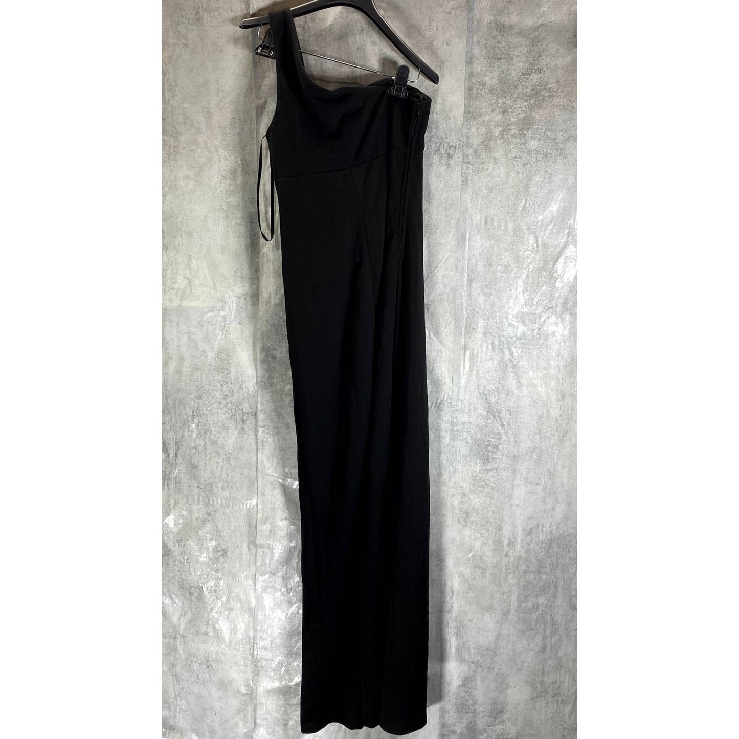 CITY STUDIO Juniors' Black One-Shoulder Cutout Side-Slit Maxi Dress SZ 9