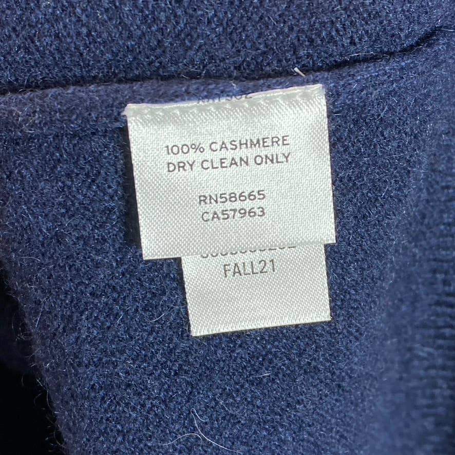 NORDSTROM Men's Navy Blazer V-Neck Cashmere Ribbed Trim Pullover SZ XL