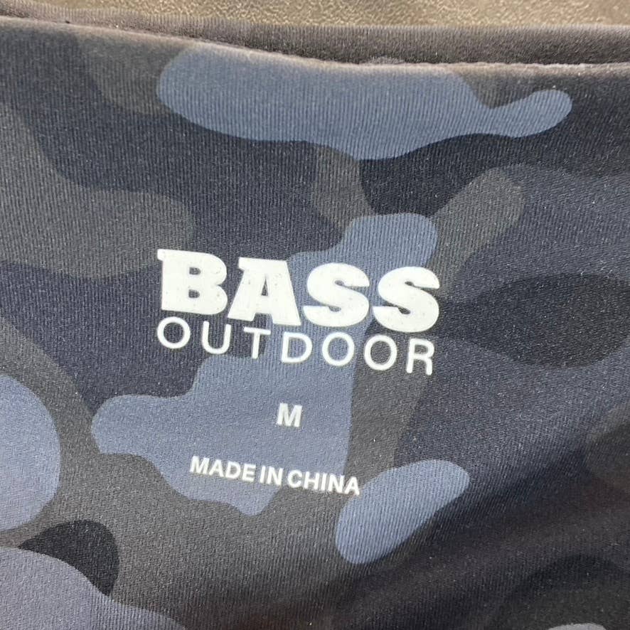 BASS OUTDOOR Women's Black-Grey Camo-Print High-Rise Catamount Leggings SZ M