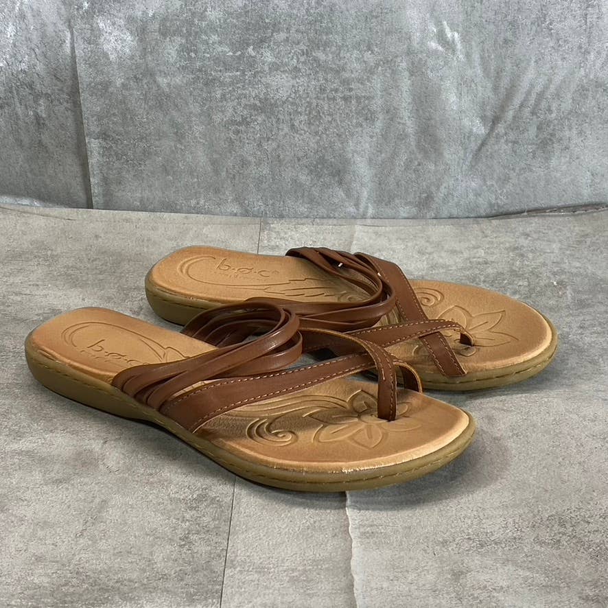 B.O.C Women's Light Brown Alisha Lightweight Comfort Strappy Slide Sandals SZ 8