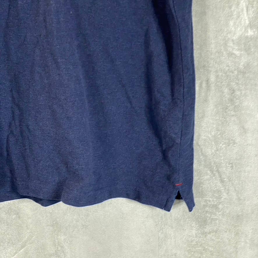 TOMMY HILFIGER Men's Navy Custom-Fit Two-Button Polo Shirt SZ L