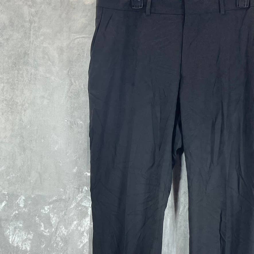 REACTION KENNETH COLE Men's Black Techni-Cole Slim-fit Dress Pants SZ 38X30