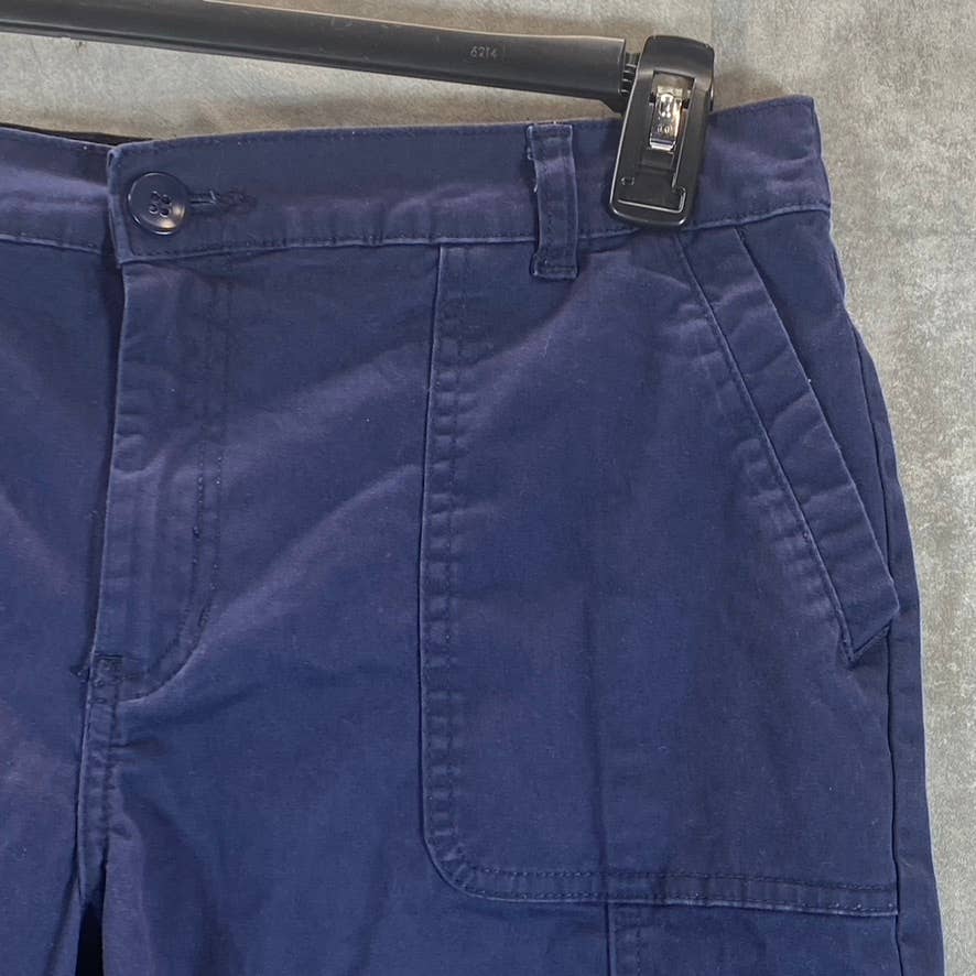 KAREN SCOTT Women's Navy Mid-Rise Bermuda Pull-On Shorts SZ 8