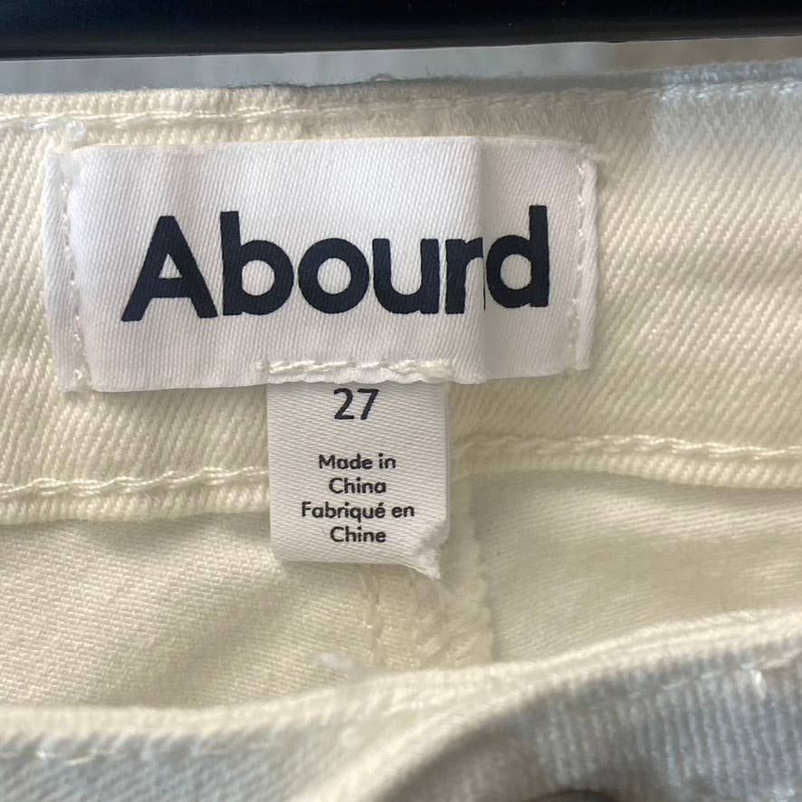 ABOUND Women's White High-Rise Skinny Denim Jeans SZ 27