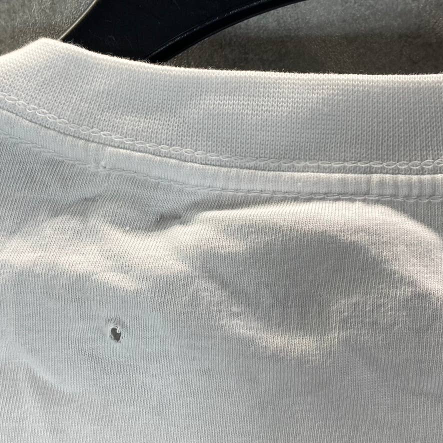 CALVIN KLEIN Men's Brilliant White Monogram Logo Graphic Crewneck T-Shirt SZ M