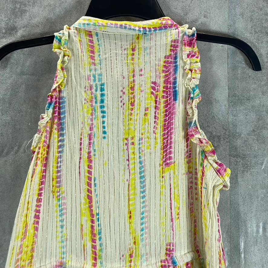 BLACK TAPE Women's Petite Sunshine Burst Drawstring Waist Maxi Dress SZ PXS