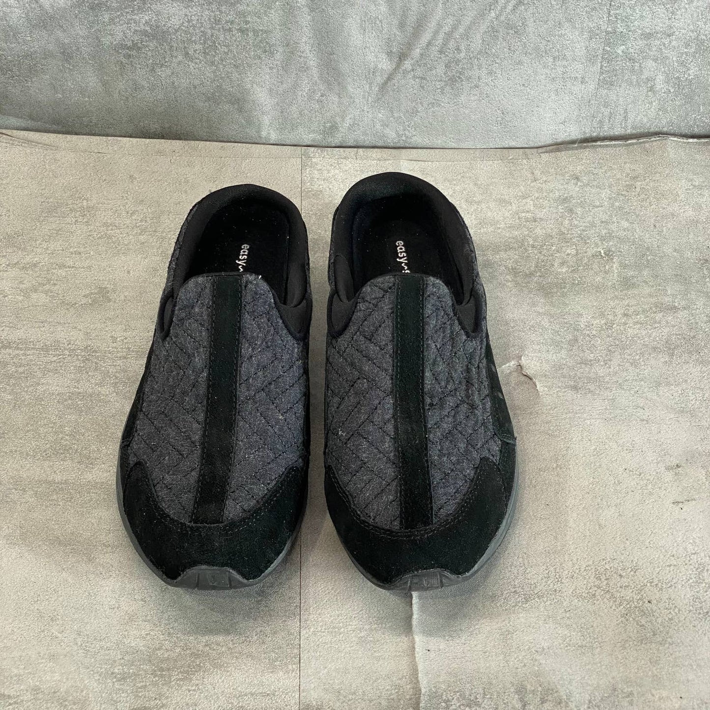 EASY SPIRIT Women's Wide Black Traveltime 557 Slip-On Clogs SZ 10W