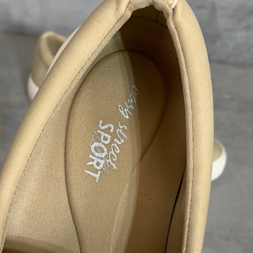 EASY STREET Sport Sand/Sand Snake Gore Suave Slip-On Casual Sneakers SZ 8