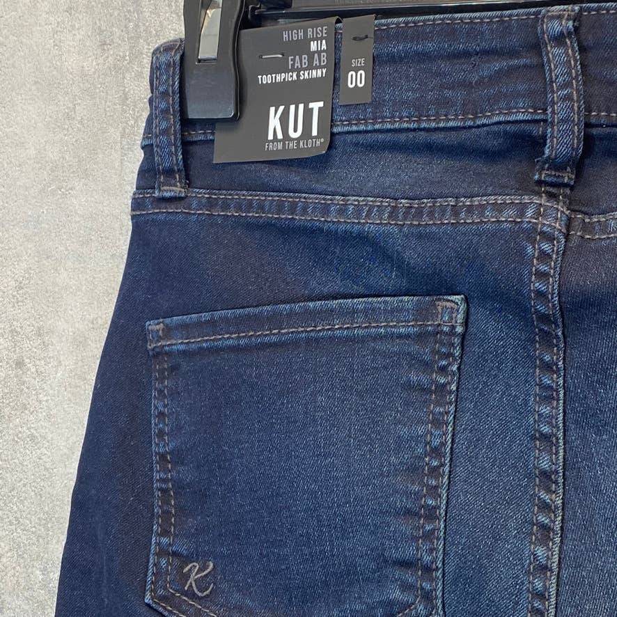 KUT From the Kloth Women's Legacy Wash Mia Fab Ab High-Rise Toothpick Skinny Jeans SZ 00