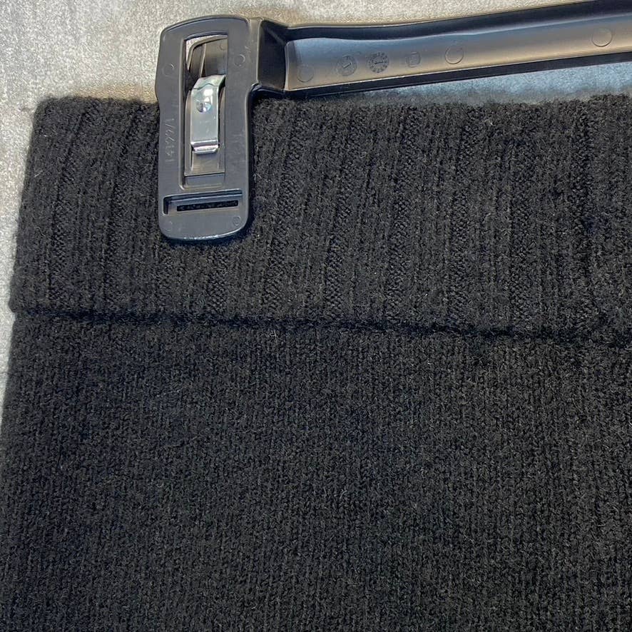 TOPSHOP Women's Solid Black Micro Knit High-Rise Ribbed Elastic Pull-On Bike Shorts SZ 8-10