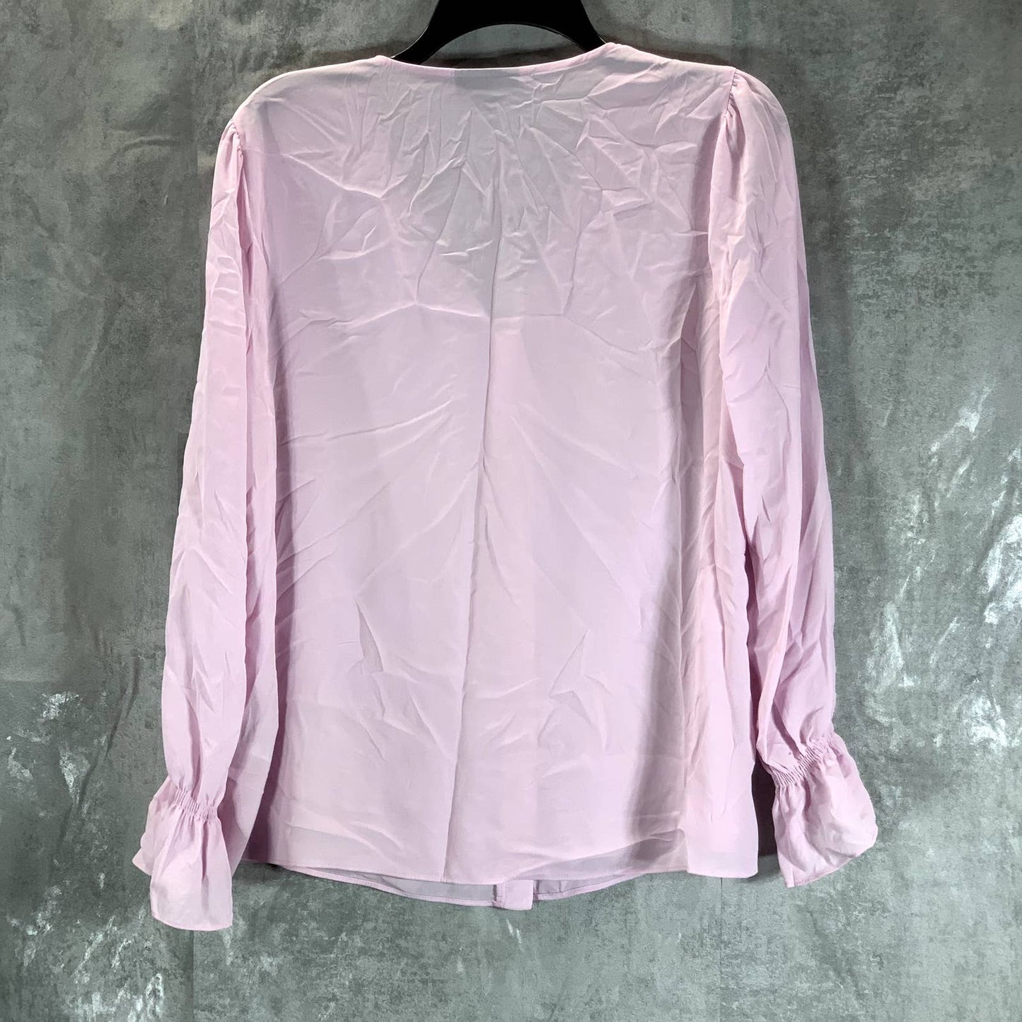 ALFANI Women's Lavender Rain Poet V-Neck Button-Front Long-Sleeve Top SZ M